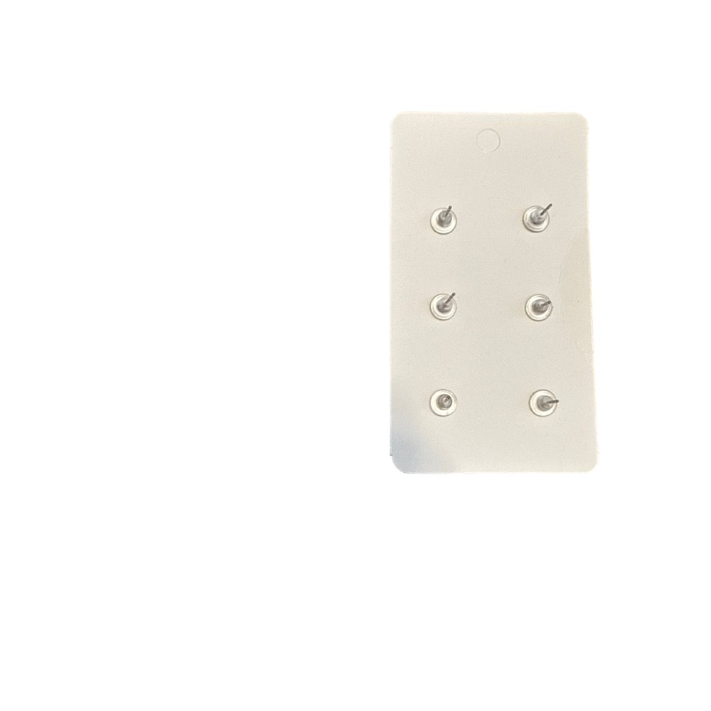 Silver Stud Earrings Set - Picture 2 of 2